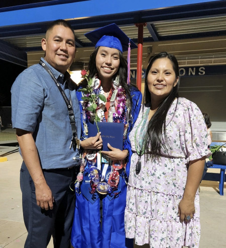 Photo of Andrew Yazzie, Kaitlyn Yazzie and April Yazzie