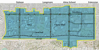 Map of Fiesta District Revitalization