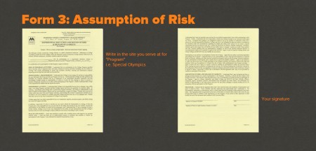 Form 3 - Assumption of Risk