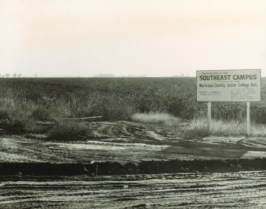 The agricultural field that would eventually become the Southern & Dobson Campus, 1964