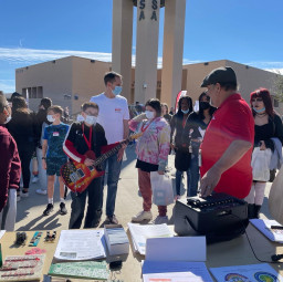 Students at Clock Tower