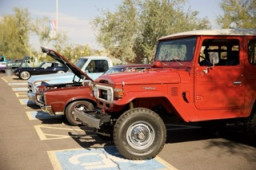 Several classic vehicles on display