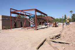 Construction on the Health and Wealth building