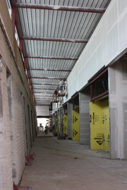 Hallway under construction in the Health and Wellness building