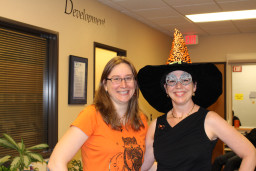 Donna and Marcy dressed for Halloween