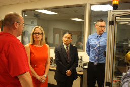 U.S. Senator, Kyrsten Sinema visiting a MCC classroom