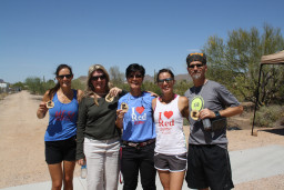 Employees running on Earth Day trail run