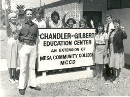 The initial staff at the Chandler-Gilbert Education Center, an MCC extension campus at the time