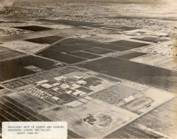 Aerial view of Southern & Dobson Campus, looking northwest, 1968-69