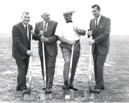 Original groundbreaking of the Southern & Dobson Campus in an alfalfa field, 1964-65