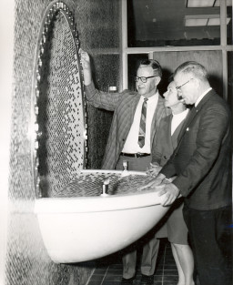 The fountain in the library lobby, 1968