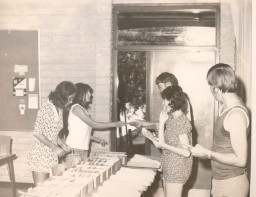 Registration for classes before computers, Southern & Dobson Campus