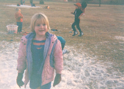 Children in the snow, Southern & Dobson Campus