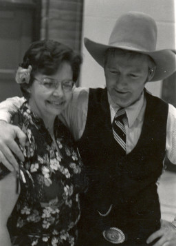 Jo Self with Arizona troubadour Marshall Trimble