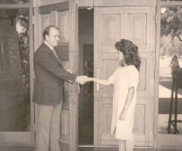 Wallace Simpson welcomes a student