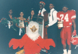 1993 Homecoming King and Queen Attendants with MCC Thunderbird