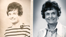 Dean of Students Jeanette Kirk, 1971 (left); 1975 (right)