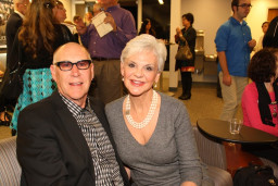 Inductee Deborah Bateman and her husband pose before the start of the Hall of Fame ceremony.