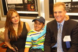 Hall of Fame inductee Keith Ballard and his family wait for the induction ceremony to begin.