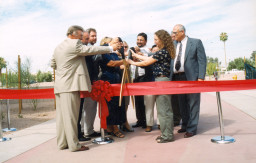 Library ribbon cutting, Southern & Dobson Campus