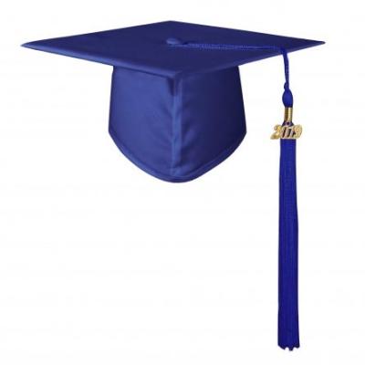 Photo not available. A blue graduation cap with a 2019 tassel.