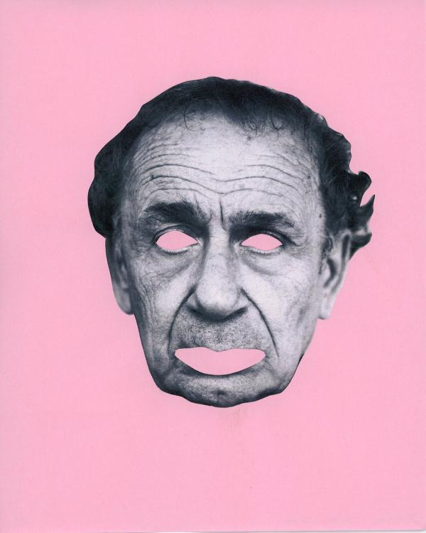 Collage of artist Vito Acconci.