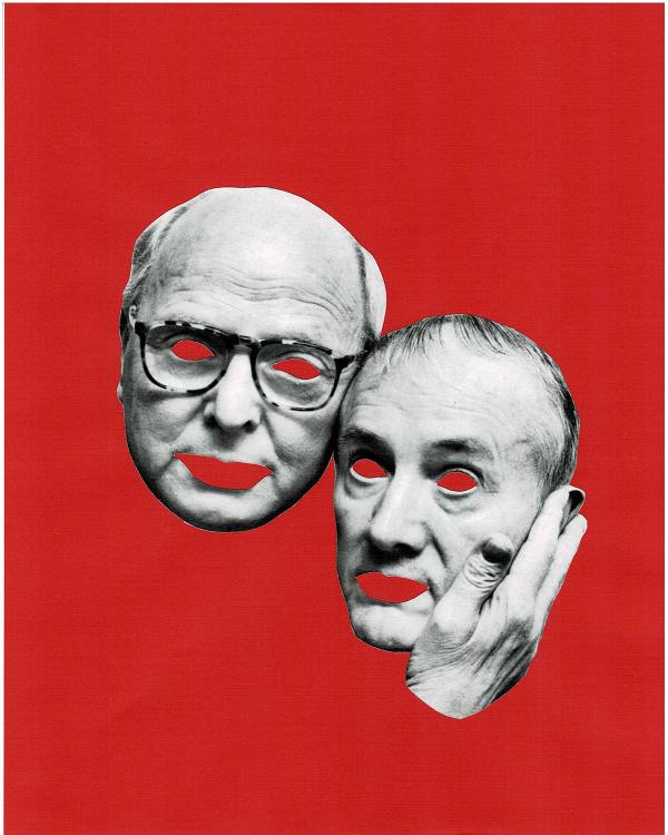 Collage of artist Gilbert & George.