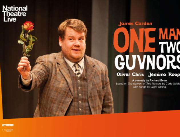 British gentleman holding an orange rose caption: One Man. Two Guvnors