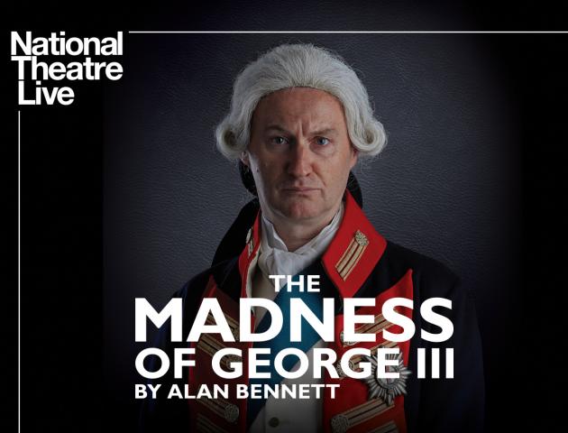 NT Live poster featuring image of King George III looking at the audience