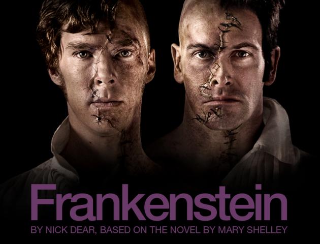 picture of Benedict Cumberbatch and Jonny Lee Miller as Frankenstein and The Creature