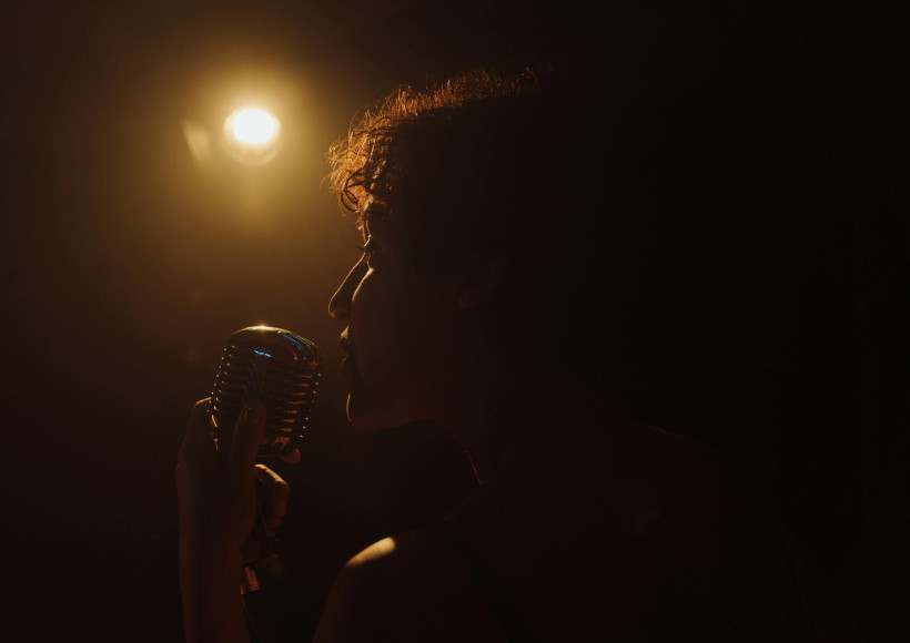 singer on stage