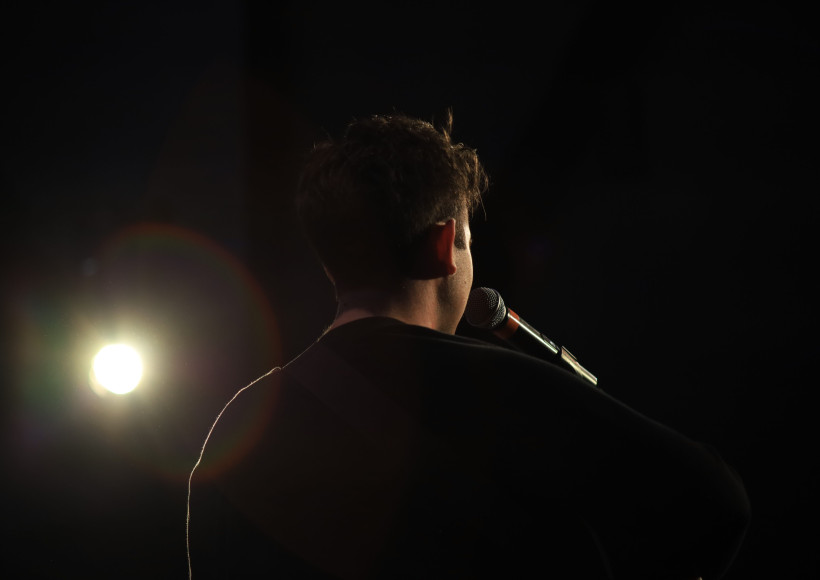 Performer singing