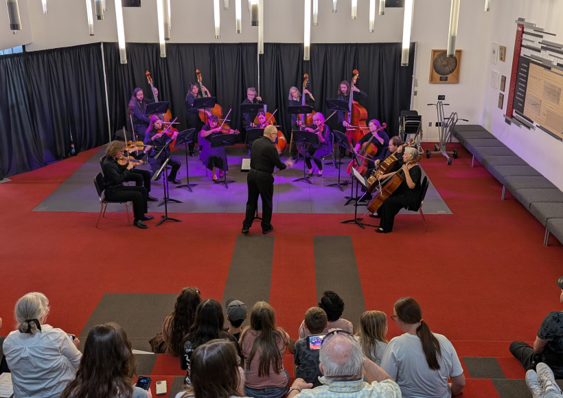 chamber ensemble performance in the Lobby