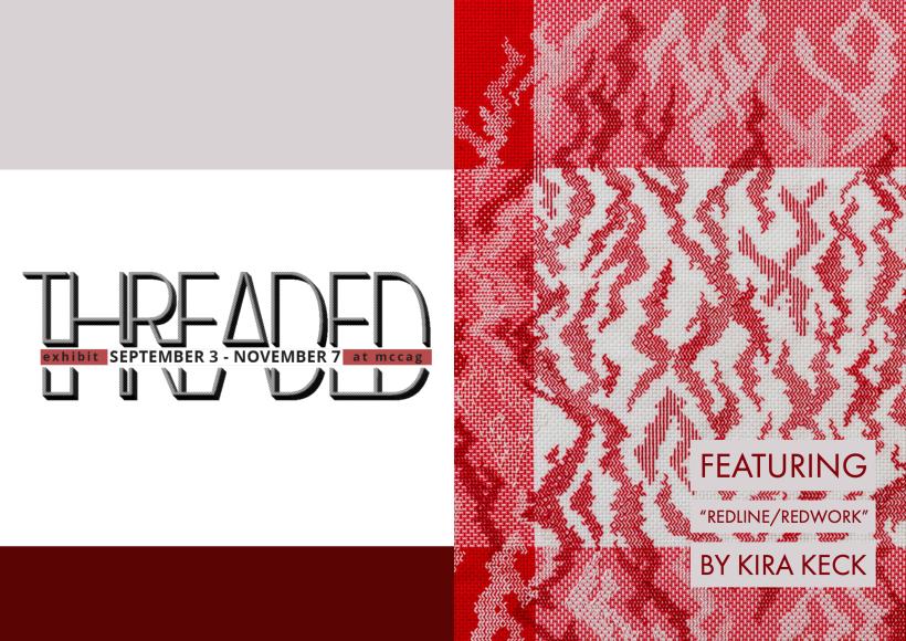 woven fabric with the word Threaded
