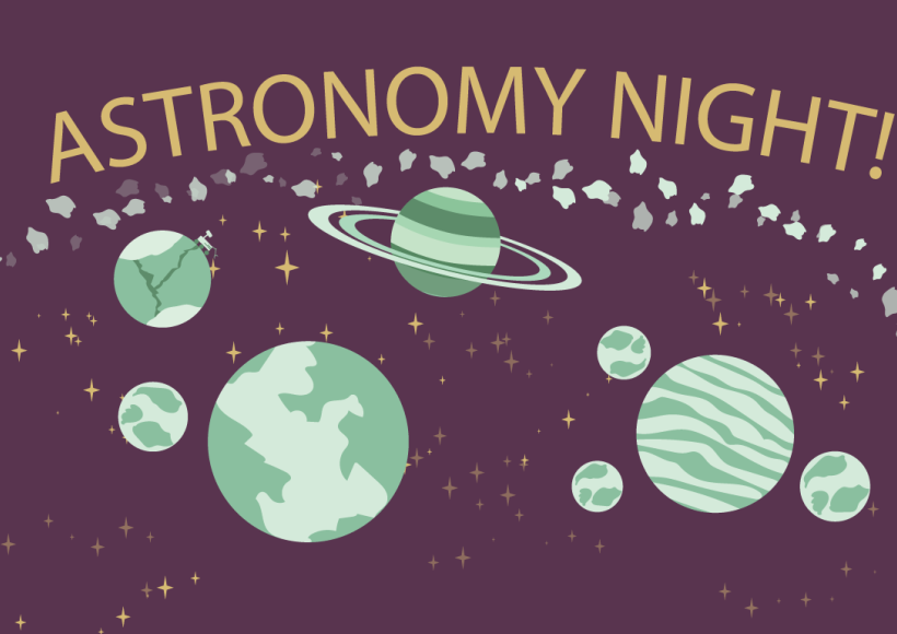 Planets on a purple background