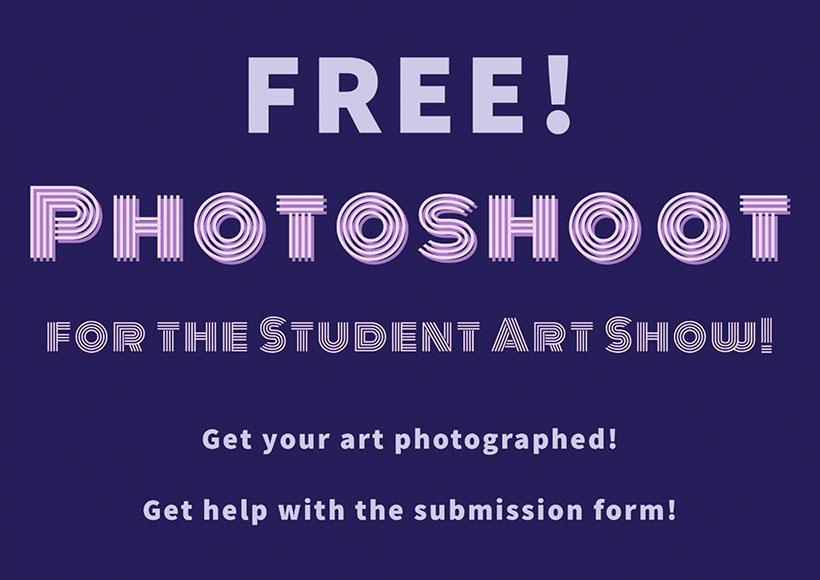 FREE ARTWORK PHOTOSHOOT for MCC Art Students