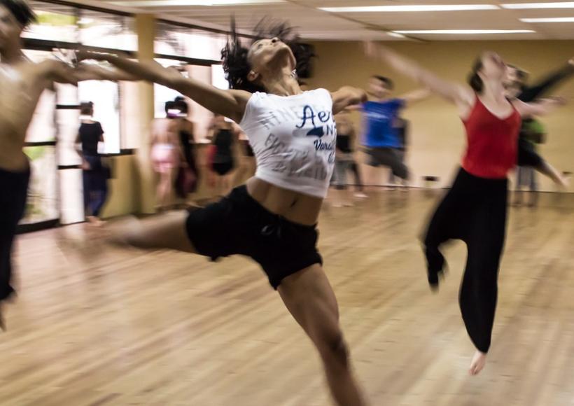 Dancers in dance studio