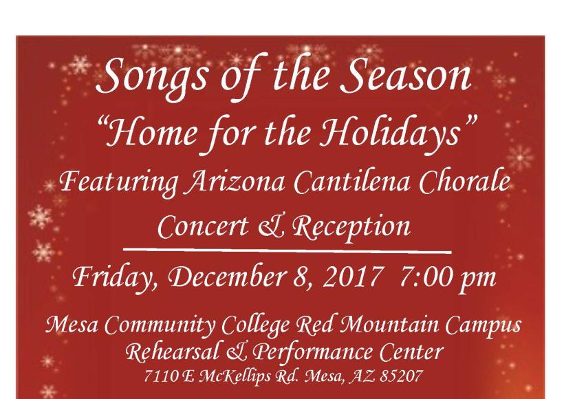 Arizona Cantilena Chorale program