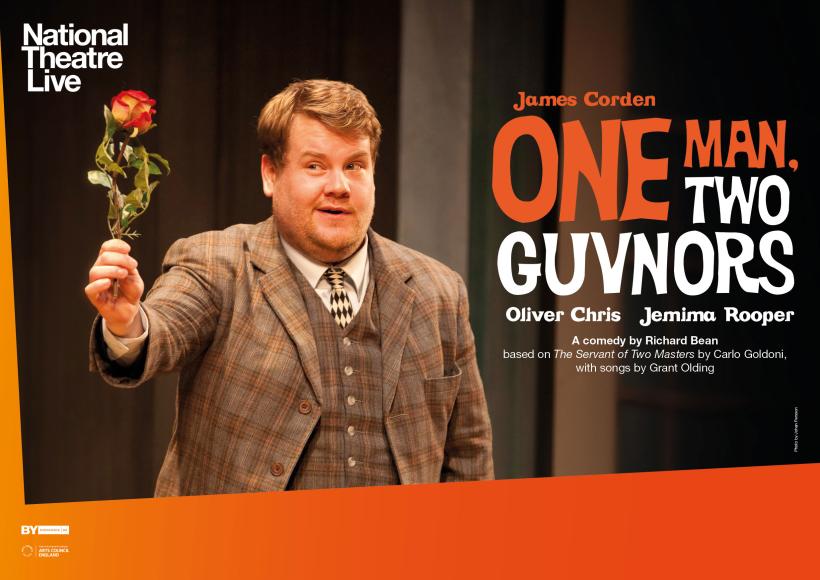 British gentleman holding an orange rose caption: One Man. Two Guvnors