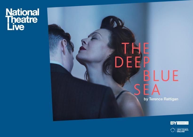 Promotional Poster for The Deep Blue Sea featuring Helen McCrory against a blue background
