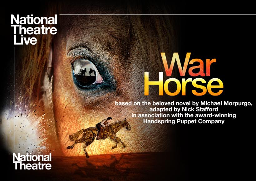 National Theatre Live - War Horse with a horse illustration