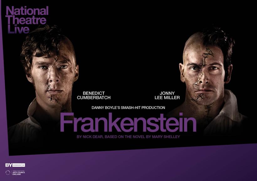Pair of scarred faces in the manner of Frankenstein