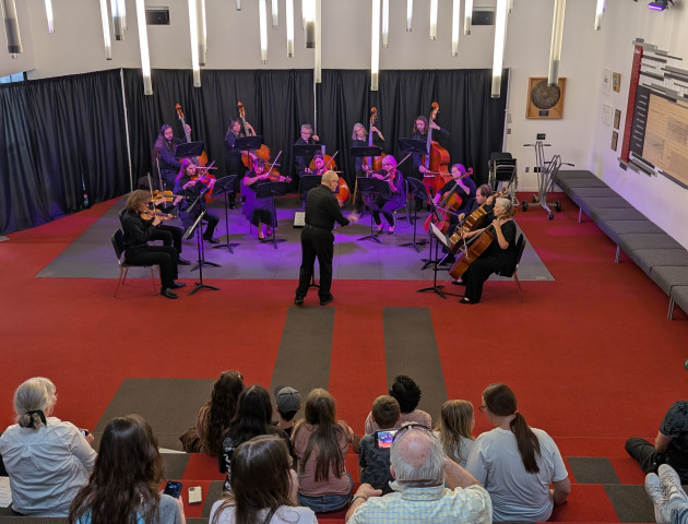 chamber ensemble performance in the Lobby