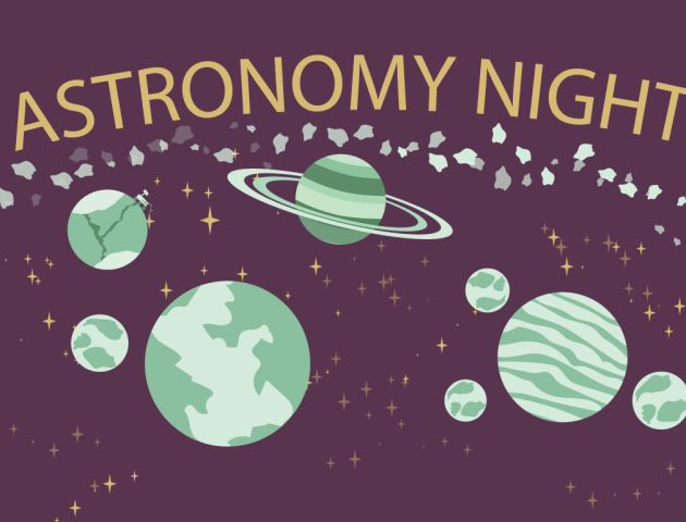 Planets on a purple background