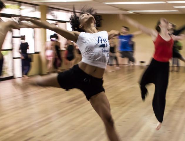Dancers in dance studio