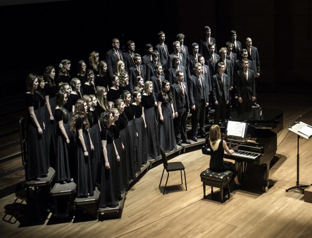 Piano accompanist and choral group singing