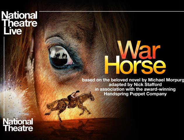 National Theatre Live - War Horse with a horse illustration