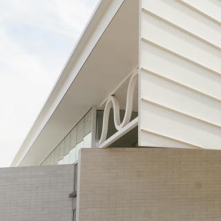 Exterior corner of the Art Gallery.