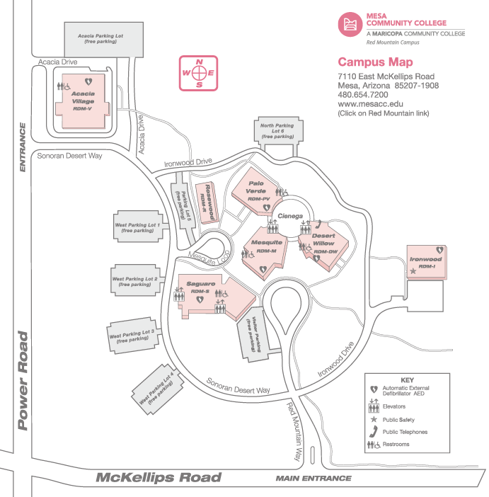 Red Mountain Campus Map | Locations | Mesa Community College