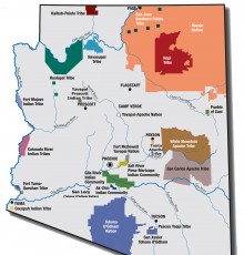 Arizona map showing all indigenous tribes